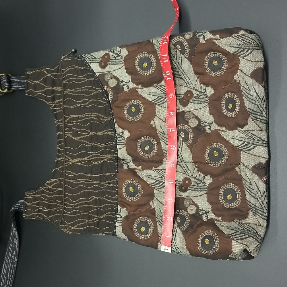 Maruca Brown & Green "Cafe Sling" Handmade in Boulder, Colorado Crossbody Bag - Picture 10 of 14